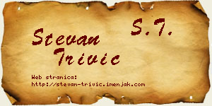Stevan Trivić vizit kartica